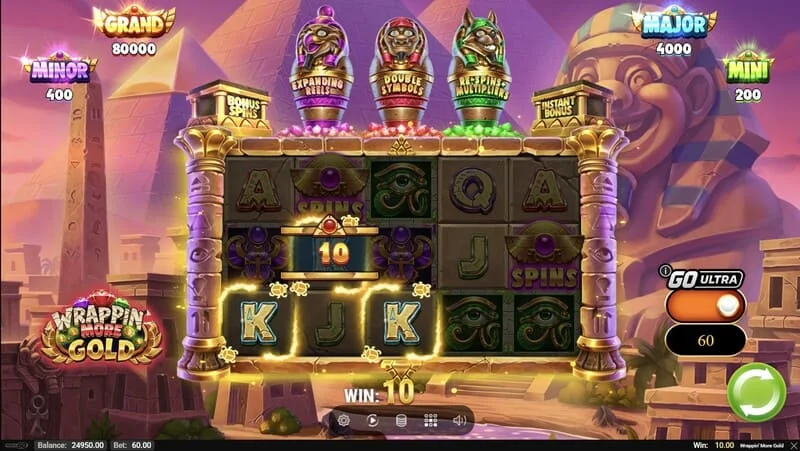 Wrappin' More Gold - win in the base game